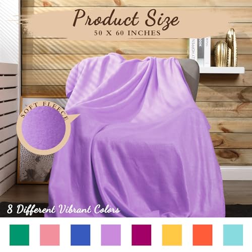 Kinlop 40 Packs Throw Blanket Bulk 60 x 50 Inch Fleece Throw Soft Blankets Warm Cozy Lightweight Plush Blanket for Bed Couch Sofa Pet Office Wedding Gifts Travel Camping (Stylish Color) - color: Stylish Color