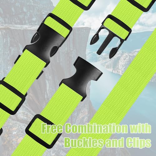 Polypropylene Webbing 1 Inch 1.5 Inch Nylon Webbing Straps Poly Strapping - color: Light Green, size: 1 inch x 10 yards