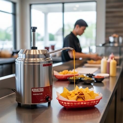Kratos Electric Hot Topping Dispenser, 3.5 Quart Capacity. Accepts #10 Cans - size: Single Warmer without Heated Spout