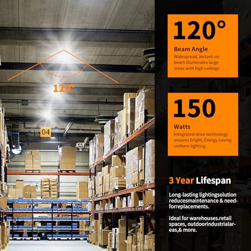 300W 10PACK UFO LED High Bay Light 40,000lm 5000K LED High Bay Lights with UL Listed US Hook 5' Cable Alternative to 1200W MH/HPS IP65 Commercial Light Fixture for Warehouse Workshop Barn Factory Gym - size: UFO300W-10