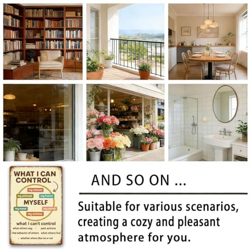 Things I Can Control Sign Mental Health Office Decor Inspirational Classroom Posters Metal Tin Signs - Motivational Wall Decor for Classroom Therapy Office Gifts for School Counselor Growth Mindset Poster - color: ICanControl
