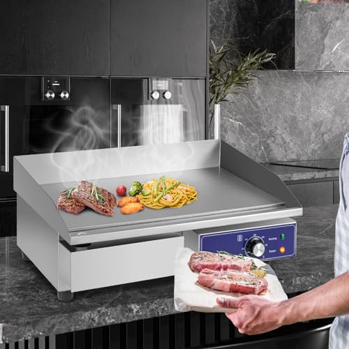 Giantex Commercial Electric Griddle, 22" Countertop Flat Top Grill