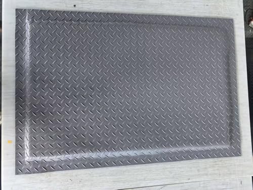 Nisorpa Anti Fatigue Mats Industrial 2' x 7' Ergonomic Standing Mat 15/16" Extra Thick Heavy Duty Commercial Diamond Plate Shop Floor Mat Support for Leg & Back Pain, Grey - size: 2' x 7'