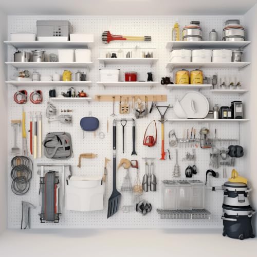 HUHOLE 10 Pack 6 Inch Double Arm Pegboard Hooks for 1/4" Peg Board - color: Black, size: 6 Inch