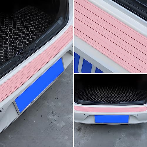 8sanlione Non-Slip Rubber Car Rear Bumper Guard Strip, Pink/40.9"x3.5" - color: Pink, size: 40.9"x3.5"