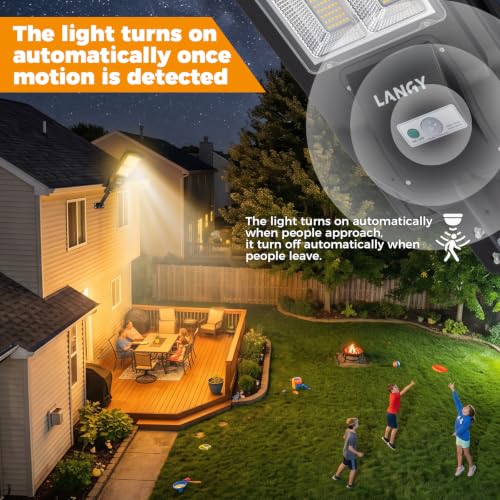 3000K Warm White Solar Street Lights, 18000LM Solar Powered Street Light - size: 1PACK 180000LM 3000K