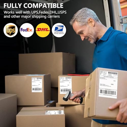 FungLam 4x6 Thermal Shipping Labels, 500 PCS Direct Shipping Labels 4x6 for Thermal Printer, White Perforated & Strong Adhesive, 250 Labels/Roll, 2 Rolls - size: 2 Rolls