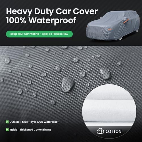 Multi-Layer Car Cover Custom Fit for Chevrolet Blazer(2019-2026), 100% Waterproof All Weather for Automobiles, Gift with Towel, Heavy Duty Car Covers for Rain Sun UV Protection with Door Zipper. - color: Chevrolet, size: Custom Fit Chevrolet Blazer