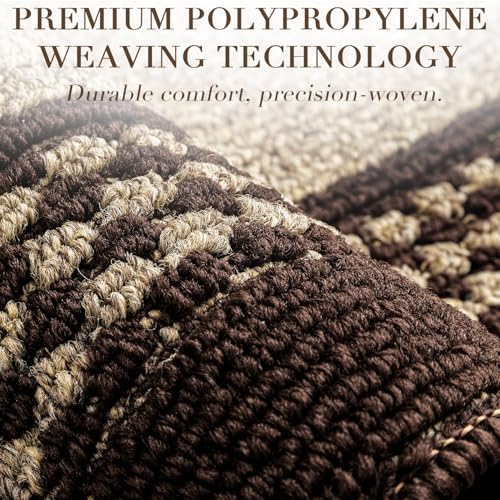 hicorfe Door mat 32"x48",Dirt Trapper Absorbent Non-Slip Welcome mat,Brown - color: Brown, size: 32"x48"(Rectangular)