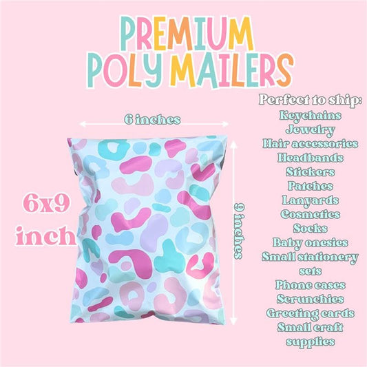 14.5x19 Designer Poly Mailer 100 Pack Heavy Duty Polymailers Waterproof Self Seal Shipping Bags Packaging for Small Business Large Mailing Envelopes Bulk Tear Resistant Packaging Chic Leopard - color: Chic Leopard, size: 14.5x19