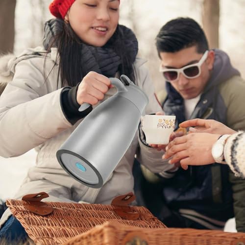 Norme 2 Pcs Thermal Coffee Carafe Creamer, Gray, 51 oz - color: Gray, size: 51 oz