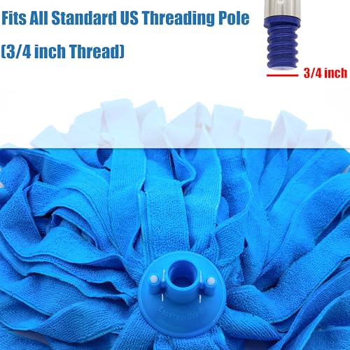 EaseYourDay Microfiber String Mop Head Refill, Fits 3/4" Screw-On Thread-3