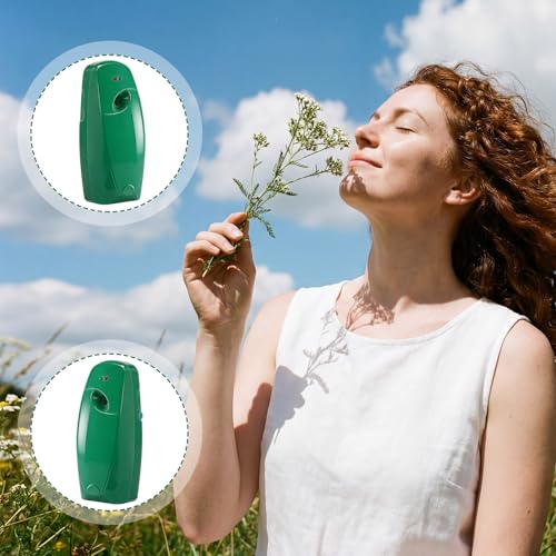 Maxcheck 4 Pcs Automatic Air Freshener Spray Dispenser for Room, Dark Green - color: Dark Green