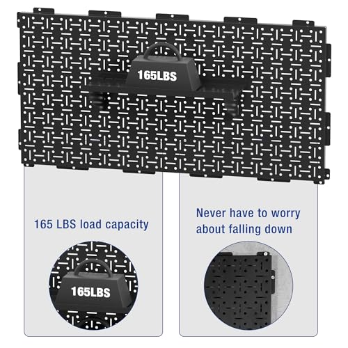 WORKPRO 2 Pack 16"x32"Black Steel Wall Mount Tool Pegboard