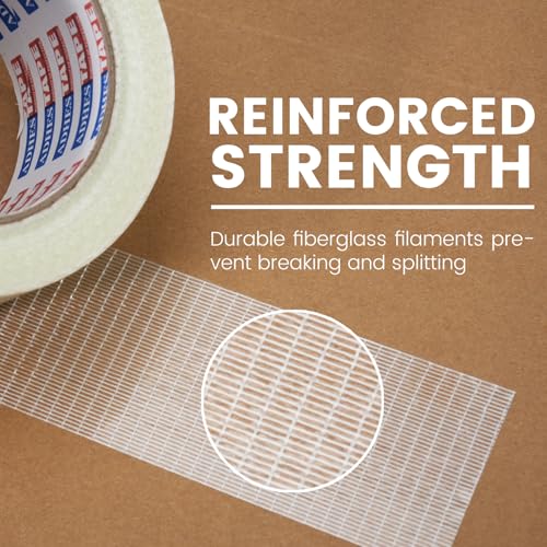 ADHES Filament Strapping Tape 2 Inch x 35 Yards, 3 Rolls