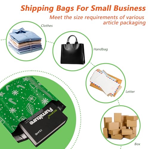 Poly Mailers 6x9 Inch, 100 Pack, Christmas Self-Seal Shipping Bags - color: Christmas, size: 6x9 Inch 100 Pcs