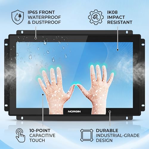12.1 Inch IP65 Industrial Touchscreen,1024×768 Open Frame Monitor - size: 12.1 inch(Square Screen)