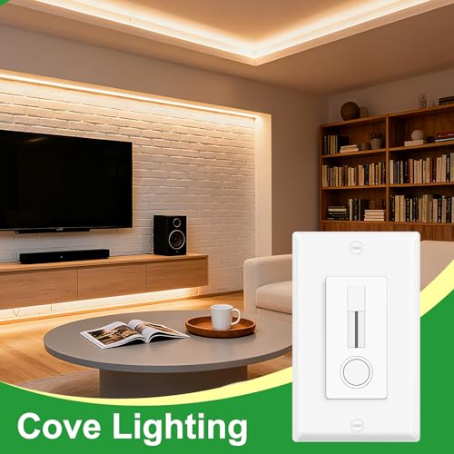 Greencycle 60W 12V LED Driver and Dimmer Switch,Compatible with Only 12VDC LED Strip Lights and Fixtures,Single Integrated Unit, Converts 120V AC to 12V DC, Neutral Wire Required, ETL - color: 12V Strip Driver Dimmer