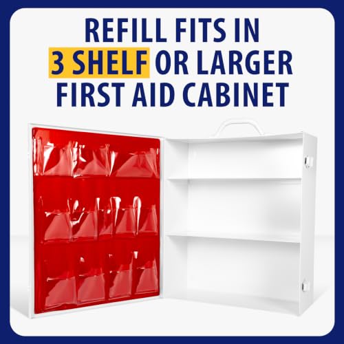 MFASCO Workplace First Aid Kit Refill with OTC Medications 546 Pieces - size: 3 Shelf, style: w/ 546 Pieces no Cabinet