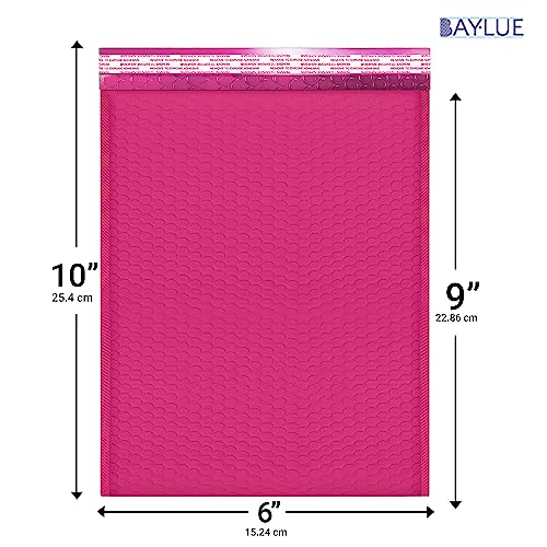 Hot Pink Bubble Mailers 6x10, Self Seal Poly Padded Envelopes #0, 250 Pack - color: Hot Pink, size: 6"x10" / 250 Pack
