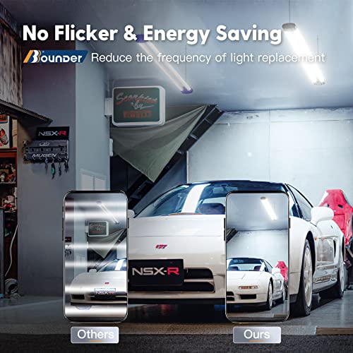 BBOUNDER 10 Pack 4FT LED Shop Light, 6500K, 40W=250W, 4400LM, 4 Linkable - color: Black