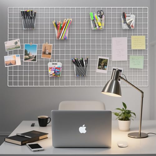 6Pack Clear Grid Wall Bins Hanging Cups with Back Hook, Gridwall Shelf Bins - color: Clear