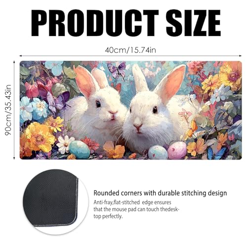 Nuxovilar Large Gaming Mouse Pad Desk Mat, 15.7x35.4 Inches Polyester - color: HC00076