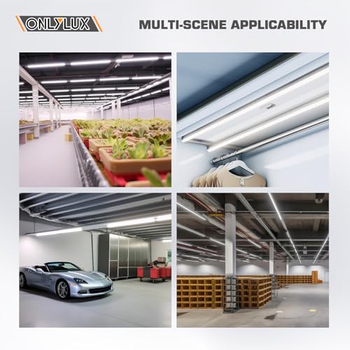 ONLYLUX LED Shop Lights, LED Tube Light 25W 6000K(2 Pack) - size: 2 Pack