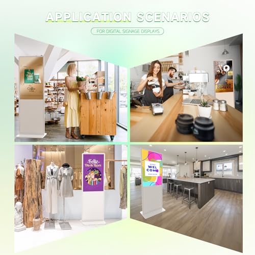 Touch Screen Digital Kiosk, 43 Inch Interactive Digital Signage Display for Retail, Mall, Office Lobby, Events, Advertising Board with Built-in Media Player