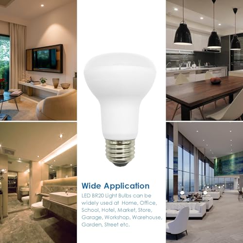 Jolux 10 Pack BR20 LED Bulb, 3000K Dimmable,1470 Lumens, 13.5W=100W - color: Warm White (3000k)