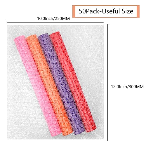 50Pcs Bubble Out Bags Pouches 10"x 12" Bubble Pouches Cushioning Packaging Bags, Double Walled Cushioning Bags Thickening Shockproof Foam Bags for Moving, Shipping, and Storage - size: 10"x 12"-50PACK