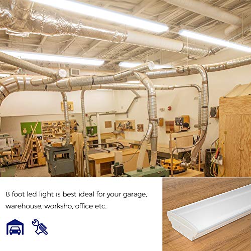 8FT LED Shop Lights Fixture, 110W 6000K Garage Light, 2 Pack - size: 8FT