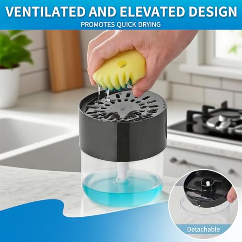 Soap Dispenser Flower Compatible with Scrub Daddy