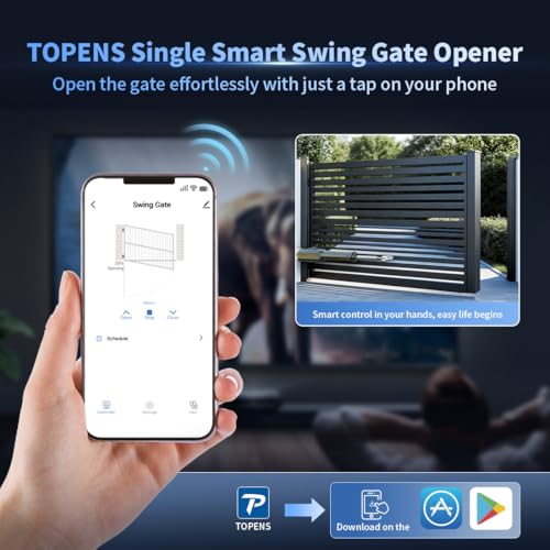 TOPENS XD551 Smart Single Swing Gate Opener Medium Duty - size: 660lbs