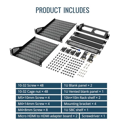 Tecmojo 12U Network Rack, 10 inch Mini Server Rack with 2 Side Translucent Panels & 2 Top Handles, 10.23 inch Deep, for 10 inch IT Equipment & A/V Devices, White - size: 12U/10in/White