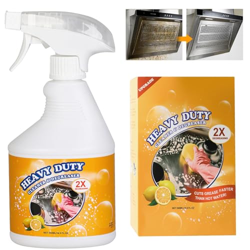 16.9 Fl Oz Clean Up Kitchen Oil Stains Spray, Kitchen Heavy Duty Cleaner Spray,All-Purpose Oil Stain Remover and Degreaser Spray, Multipurpose Foam Cleaner Spray, Kitchens Grease Cleaner