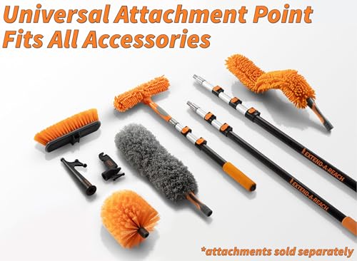 5-18 ft Window Washing Kit with Extension Pole (24+ Foot Reach) - size: 18 feet