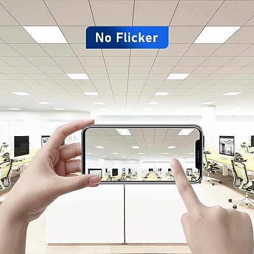 CycevSun 2x2 LED Flat Panel Light Drop Ceiling, 0-10V Dimmable, 8 Pack - size: 2x2 FT