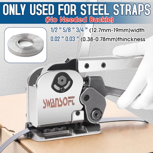 SWANSOFT Steel Banding Strapping Kit Metal Steel Banding Tool Packing