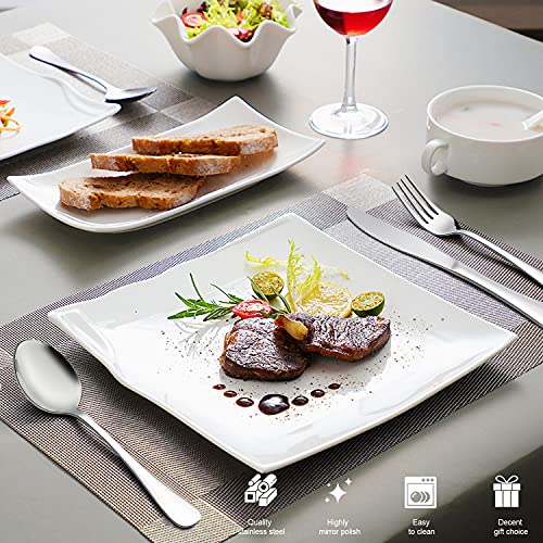 HaWare 48 Pieces Silverware Set with Serving Utensils - size: 48 Pieces