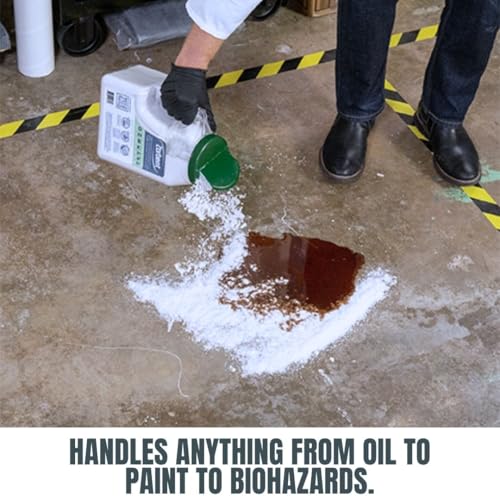 Zorbent Oil Spill Absorbent | 70 Bag Skid | Absorbs up to 6 Gallons of Liquid Per Bag. Non-Toxic, Low-Dust, with Cleaning Agent. For Fast Industrial and Commercial Spill Cleanup. - size: 960 Ounce (Pack of 70)