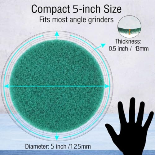 20 Pcs 5" Drill Brush Scrubber Scouring Pads (180#) - style: Green - 180#