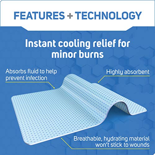 Care Science Hydrogel Burn Dressing, Sterile Pads for Burn Relief, 4 Count