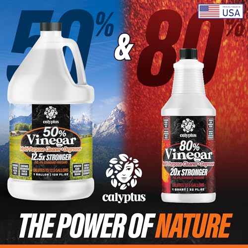 Calyptus 50% Concentrated Vinegar | Max-Performance (12.5X Power), 2 Gallon - size: 128 Fl Oz (Pack of 2)