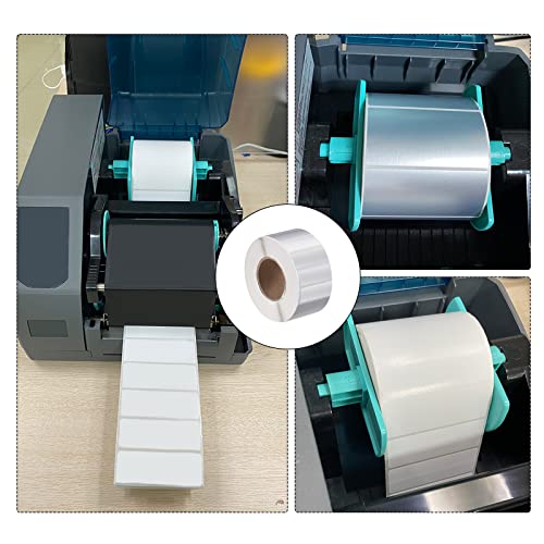 MECCANIXITY Direct Rectangle Label Sticker Metallic Silver 1.57x0.8 Inch in 1 Row for Packaging, Craft Projects 2000 Labels 1 Roll - size: 40x20mm