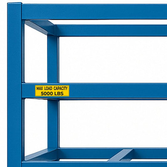 3Pcs(6"x2") - MAX LOAD CAPACITY 5000 LBS Sign - MAX LOAD CAPACITY 5000 LBS Sticker - Waterproof & UV-resistant