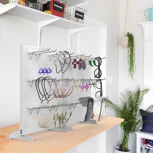 TORACK Pegboard Display Stand for Craft Shows & Fairs, White, Pack of 4 - style: 4-Pack White