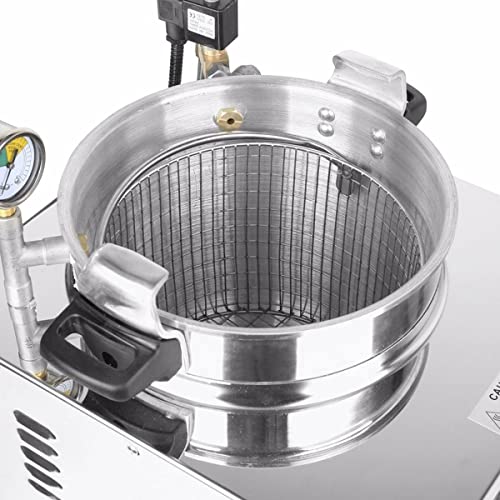 16L Electric Pressure Fryer,110V High-Pressure Chicken Fryer with Safety Features,Stainless Steel Healthy Countertop Deep Fryer for Crispy Fried Delicacies, Commercial-Grade Food Oven