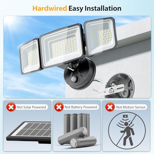 Onforu 130W Dusk to Dawn Flood Lights Outdoor,6500K Outdoor Lighting,13000LM Super Bright Lights,IP65 Waterproof Hardwired LED Security Lights for Garage,Yard,Outside - color: Black