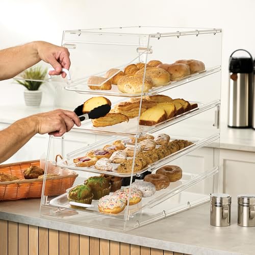 Winco 4 Tier Clear Commercial Display Case - style: 4 Tier